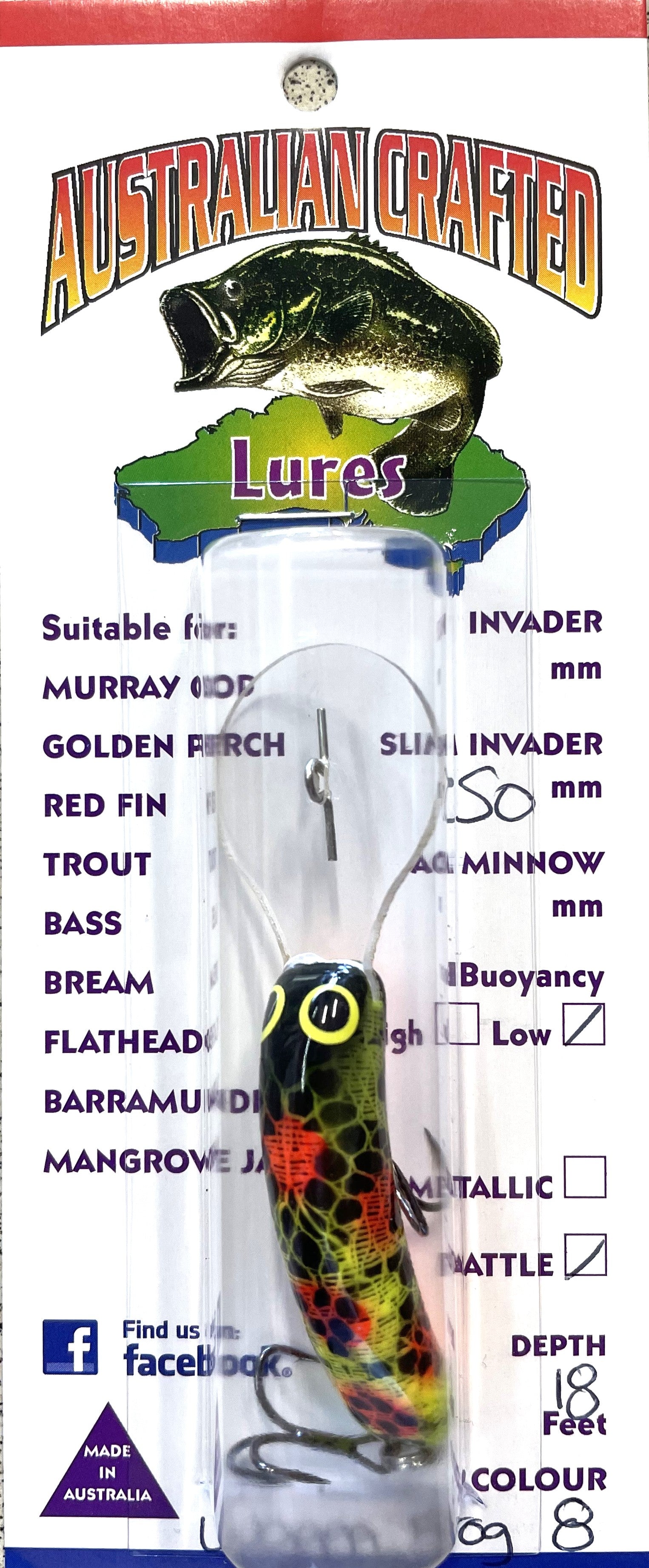 Australian Crafted Lures - Slim Invader 50mm – Trophy Trout Lures