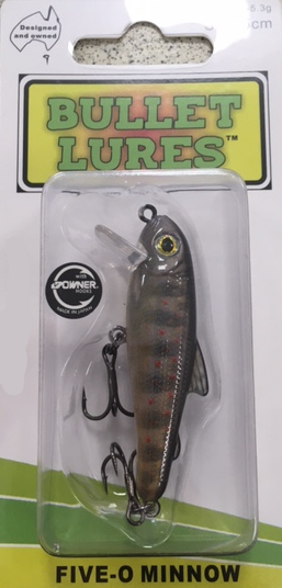 Bullet Lures Five-O Minnow Suspending + Rattling (Rainbow Trout) – Trophy  Trout Lures and Fly Fishing