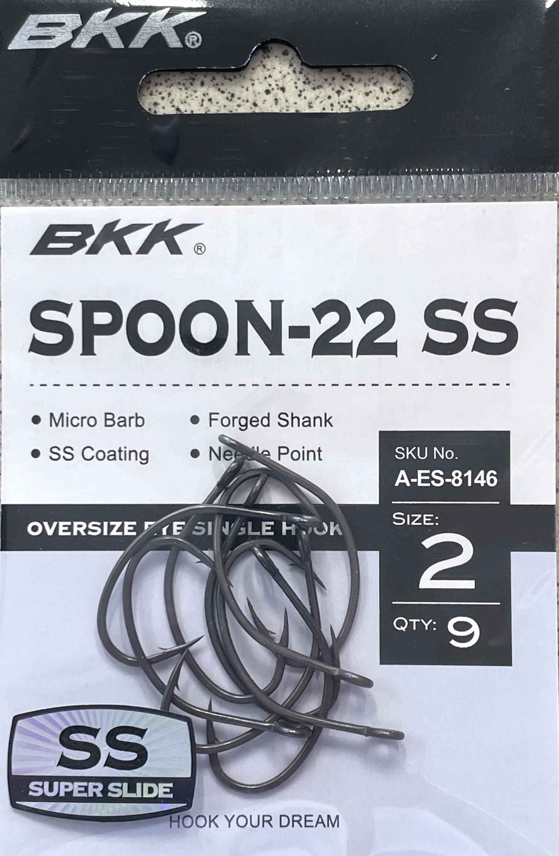 BKK Spoon-22 Uvo Single Hook Fishing Trout Spoonhaken Replacement
