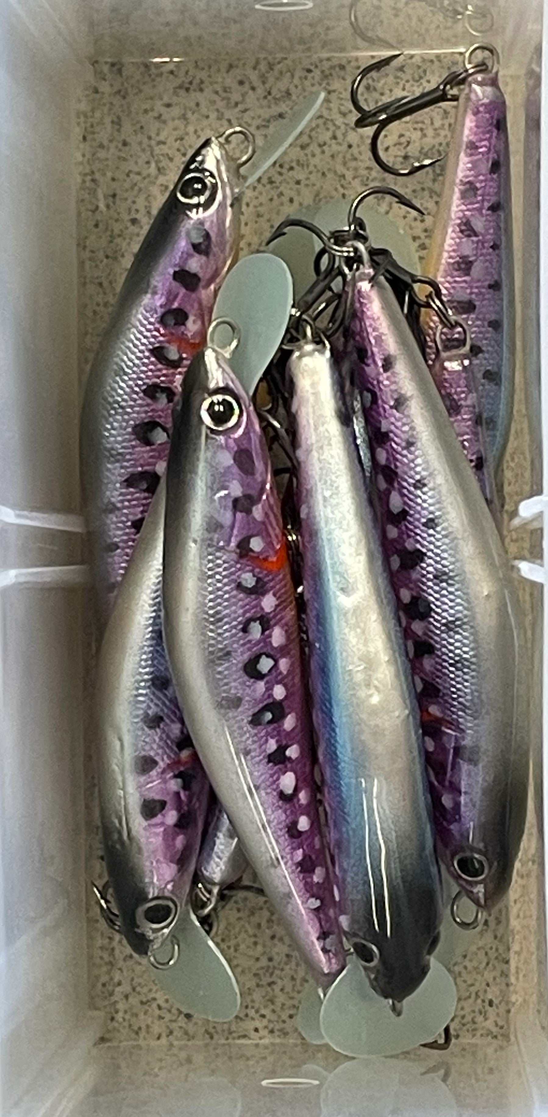 PAN Handmade Lures 72mm 8g Sinking - Purple Yamame – Trophy Trout Lures and  Fly Fishing