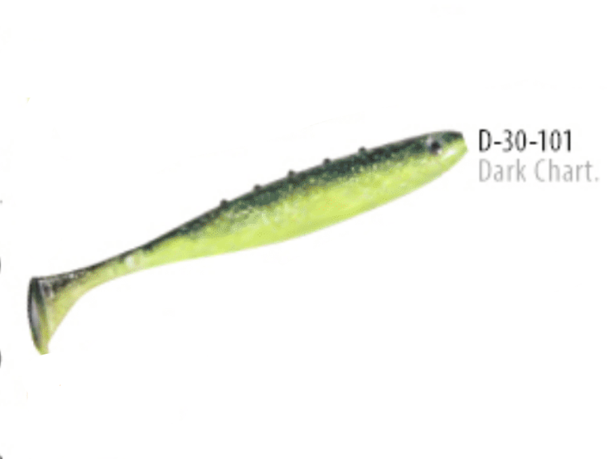 Dragon Aggressor Pro 4" - Dark Chartreuse Shad