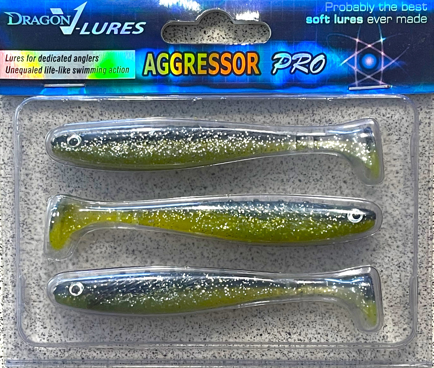 Dragon Aggressor Pro 4" - Dark Chartreuse Shad