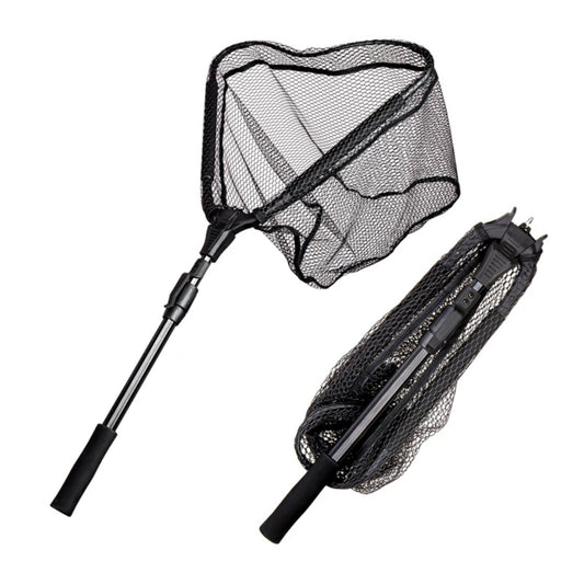 Telescopic Folding Landing Net - Black