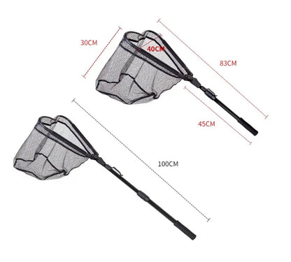 Telescopic Folding Landing Net - Black