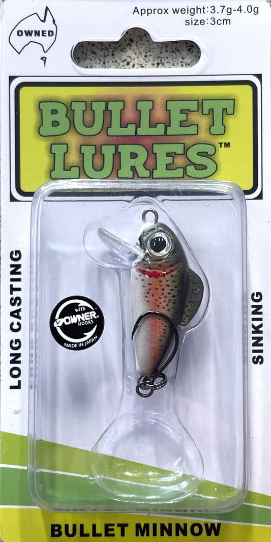 Bullet Lures - Bullet Minnow (Redfin) – Trophy Trout Lures and Fly Fishing